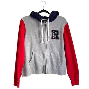 Roots Canada Varsity Letter Full Zip Hoodie Sweatshirt L
